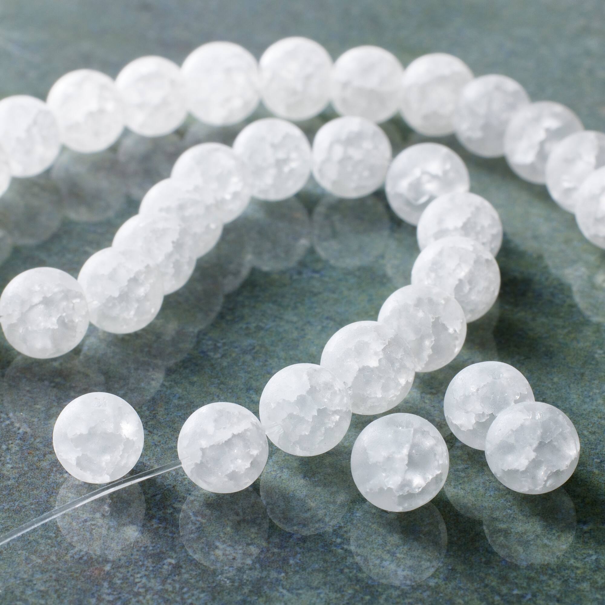Matte Quartz Round Beads, 6mm by Bead Landing™